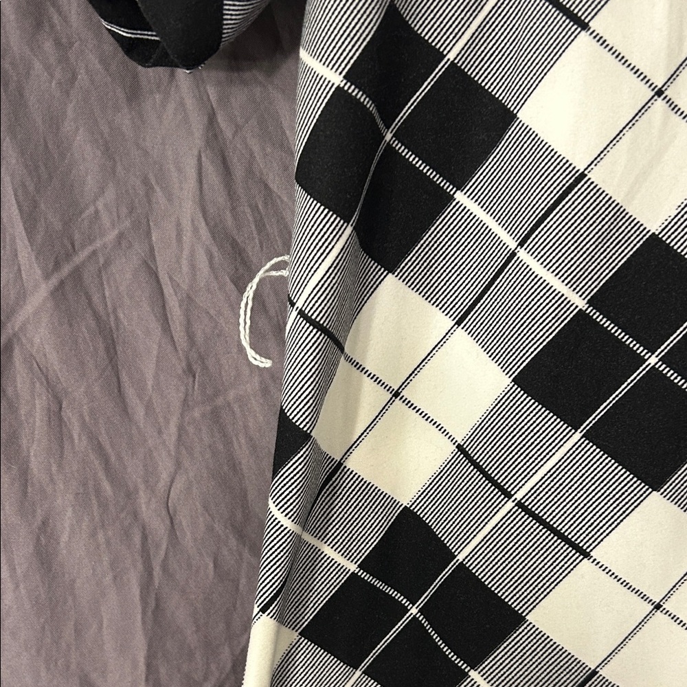 Stella Tweed Monochrome Plaid Button Shirt Dress - Picture 4 of 5